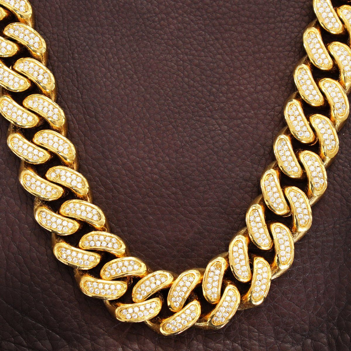 Steel 20mm Heavy Bling Lock 24" Cuban Necklace Bracelet Set sold by Master Of Bling product image thumbnail 2