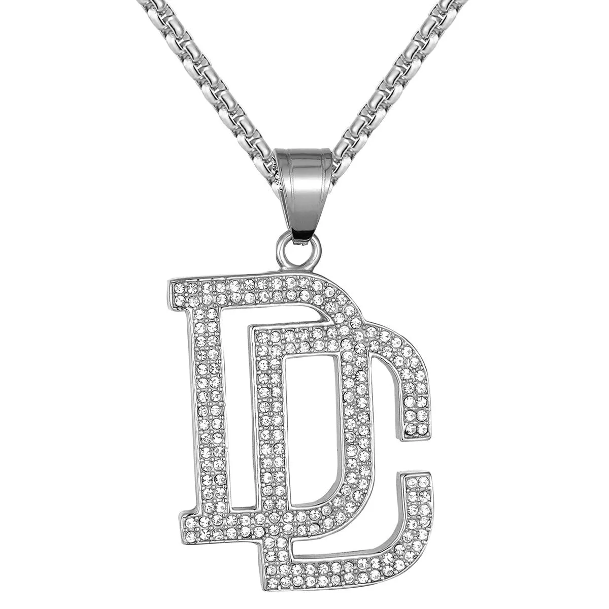 Men's Dream Chasers Steel DC Logo Rapper Pendant sold by Master Of Bling