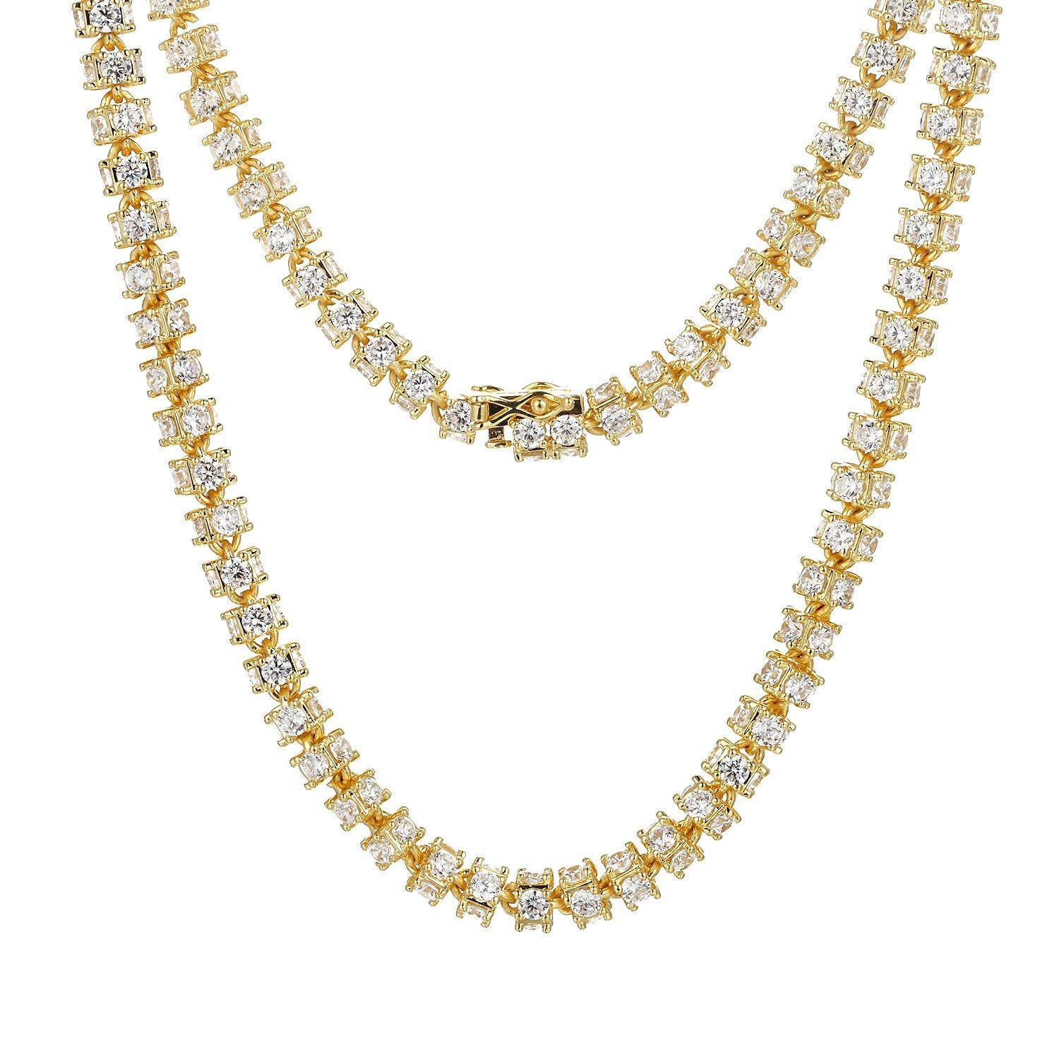 New Men's Rolo Necklace 14k Gold Finish sold by Master Of Bling