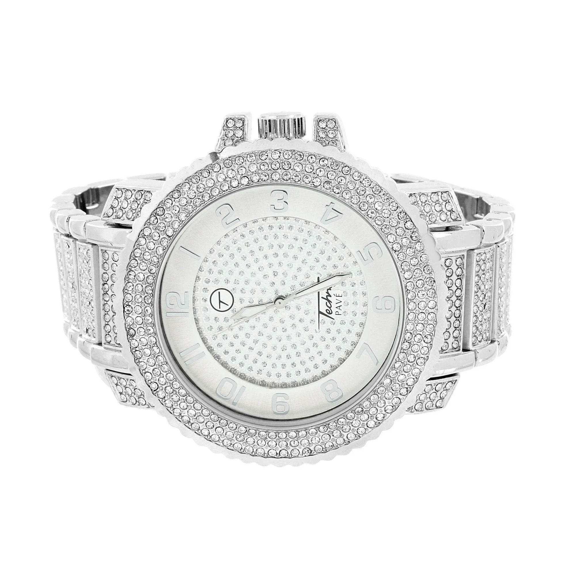 Simulated Diamonds Watch Bling Jojo Jojino Custom Style Stainless Steel Back sold by Master Of Bling