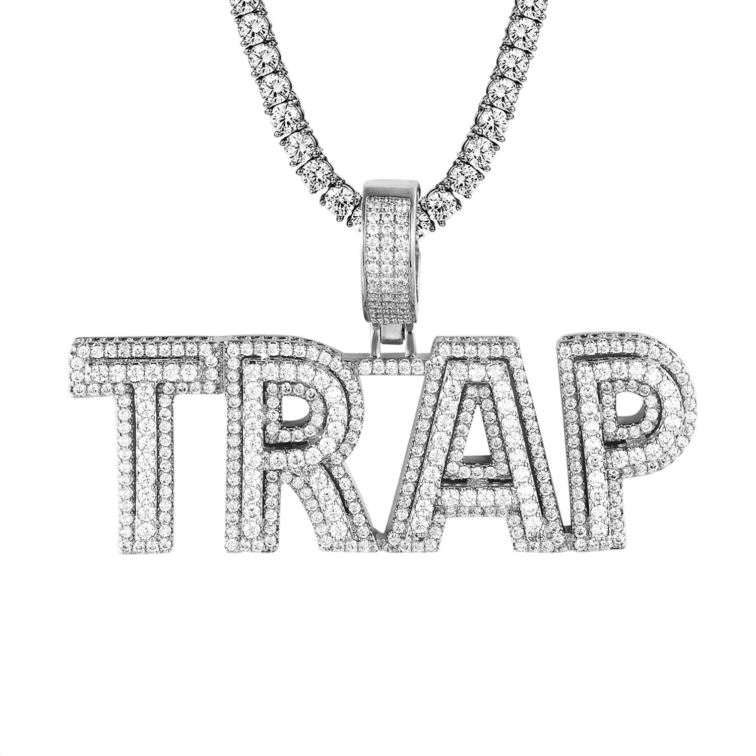 Mens Hip Hop 3D Mini Trap Double Layer Rapper Pendant sold by Master Of Bling product image thumbnail 2