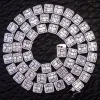 Baguette & Solitaire New Square Links  Tennis Chain sold by Master Of Bling