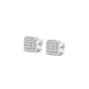 Moissanite Diamond Earrings Square Men Women 925 Silver sold by Master Of Bling