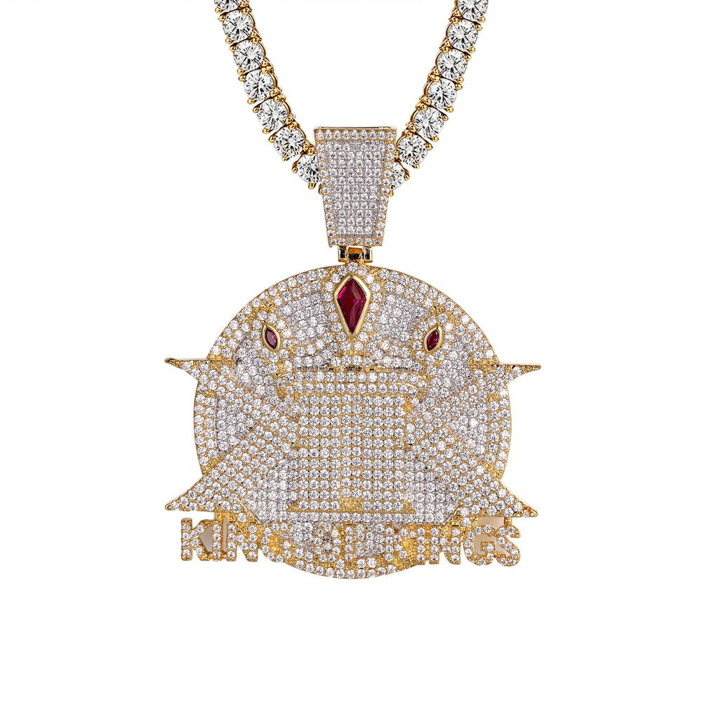 Mens King Of Kings Bling Rapper Medallion Created Ruby Pendant sold by Master Of Bling product image thumbnail 4