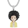 Mens Animated Comic Character Bling Rapper Silver Pendant sold by Master Of Bling