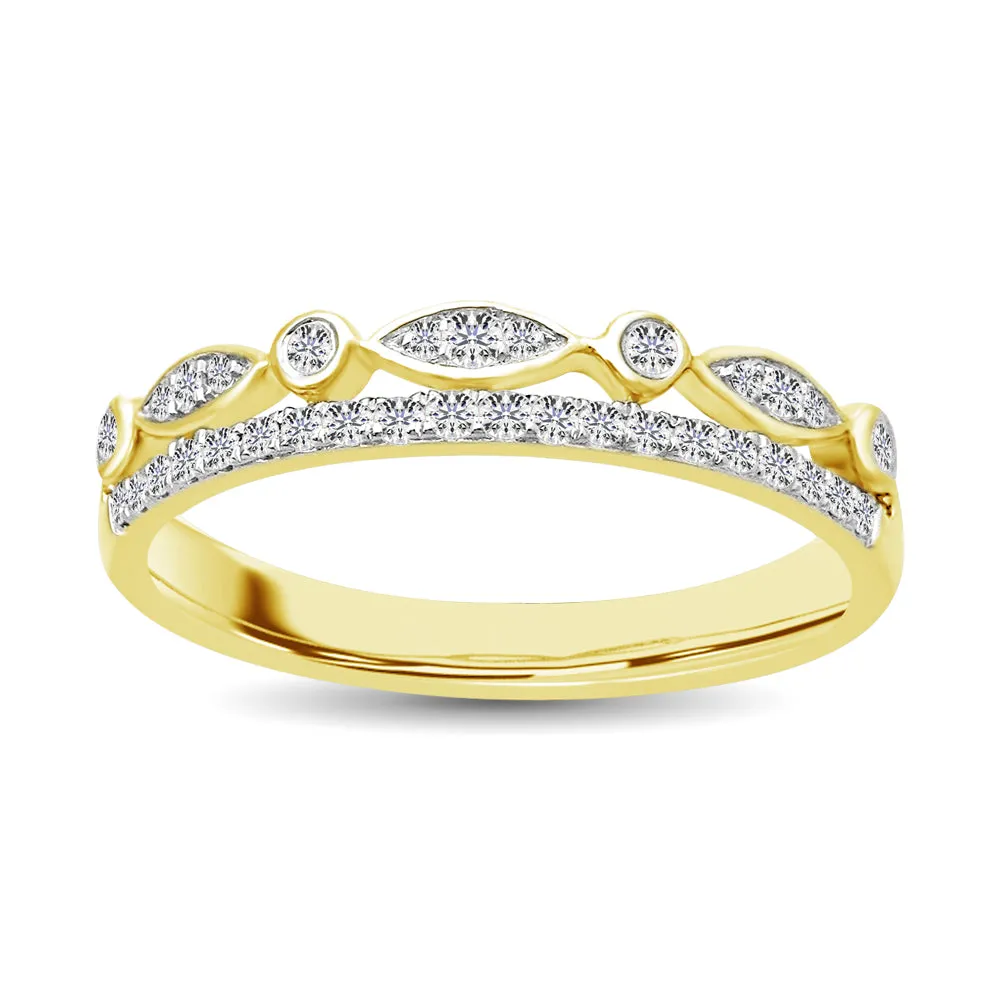 10k Yellow Gold 1/6 Ct.Tw.Diamond Stackable Band sold by Master Of Bling product image thumbnail 2
