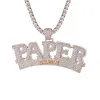 Men's Paper Chasin Money RoseGold Finish 925 Pendant sold by Master Of Bling