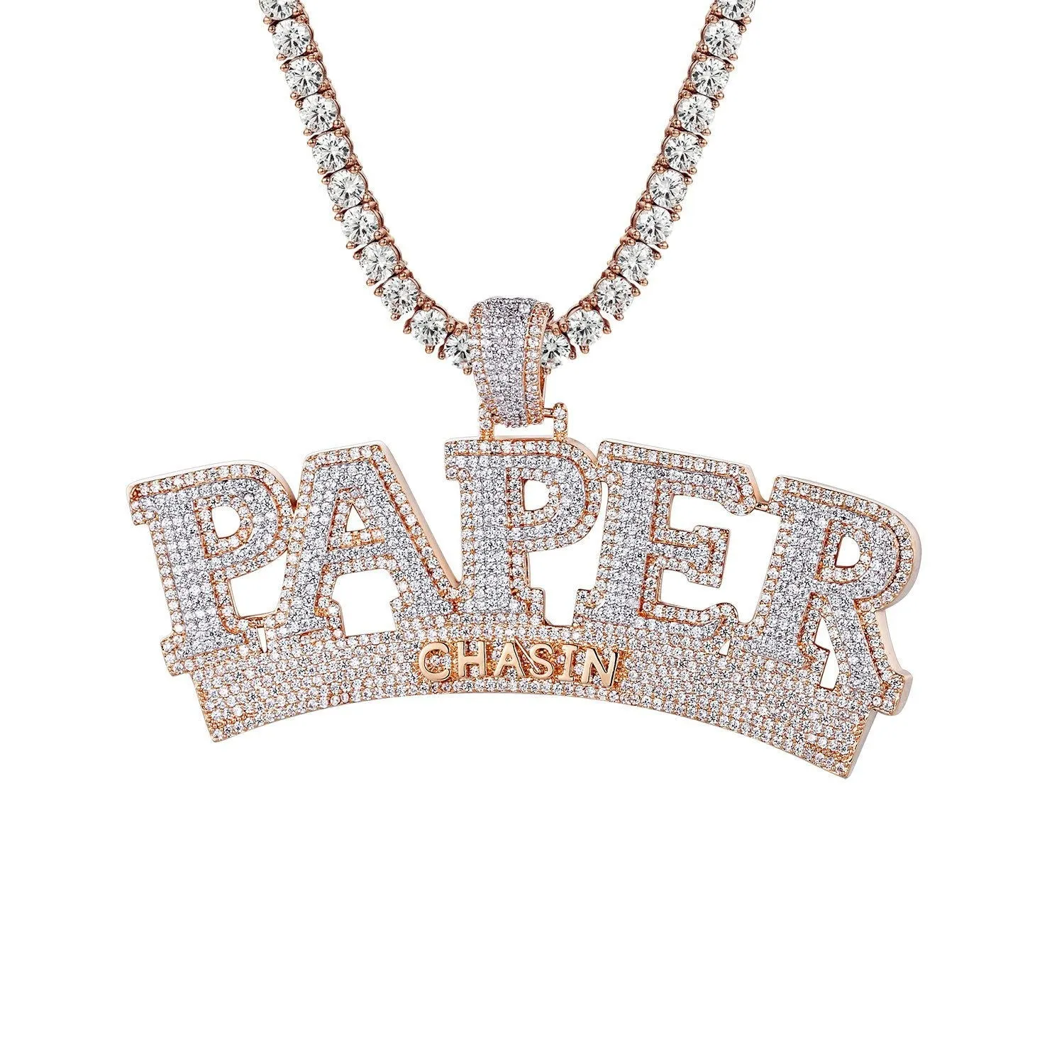 Men's Paper Chasin Money RoseGold Finish 925 Pendant sold by Master Of Bling product image thumbnail 2