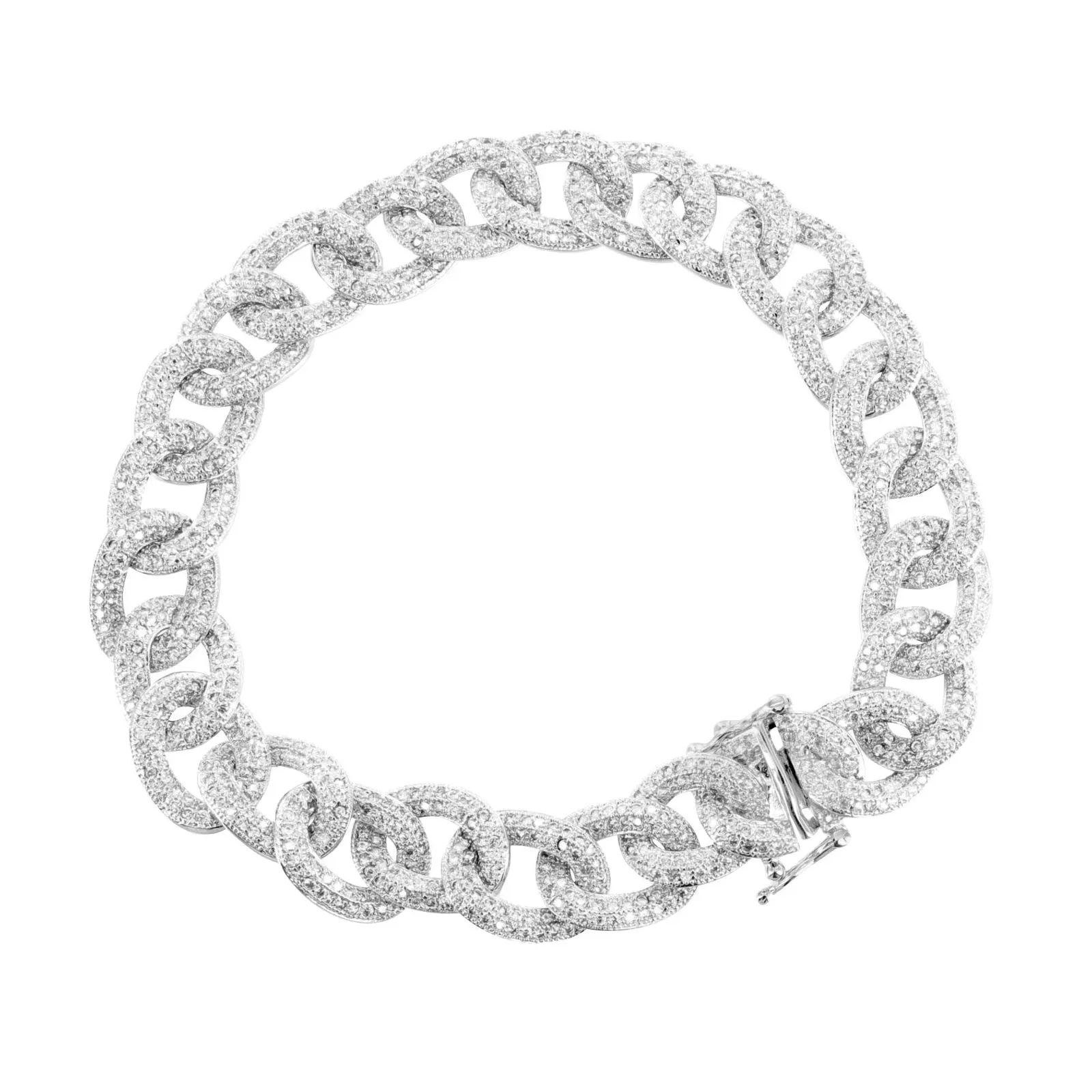 Lab Diamond Miami Cuban Link 14k Gold Finish Bracelet sold by Master Of Bling product image thumbnail 2