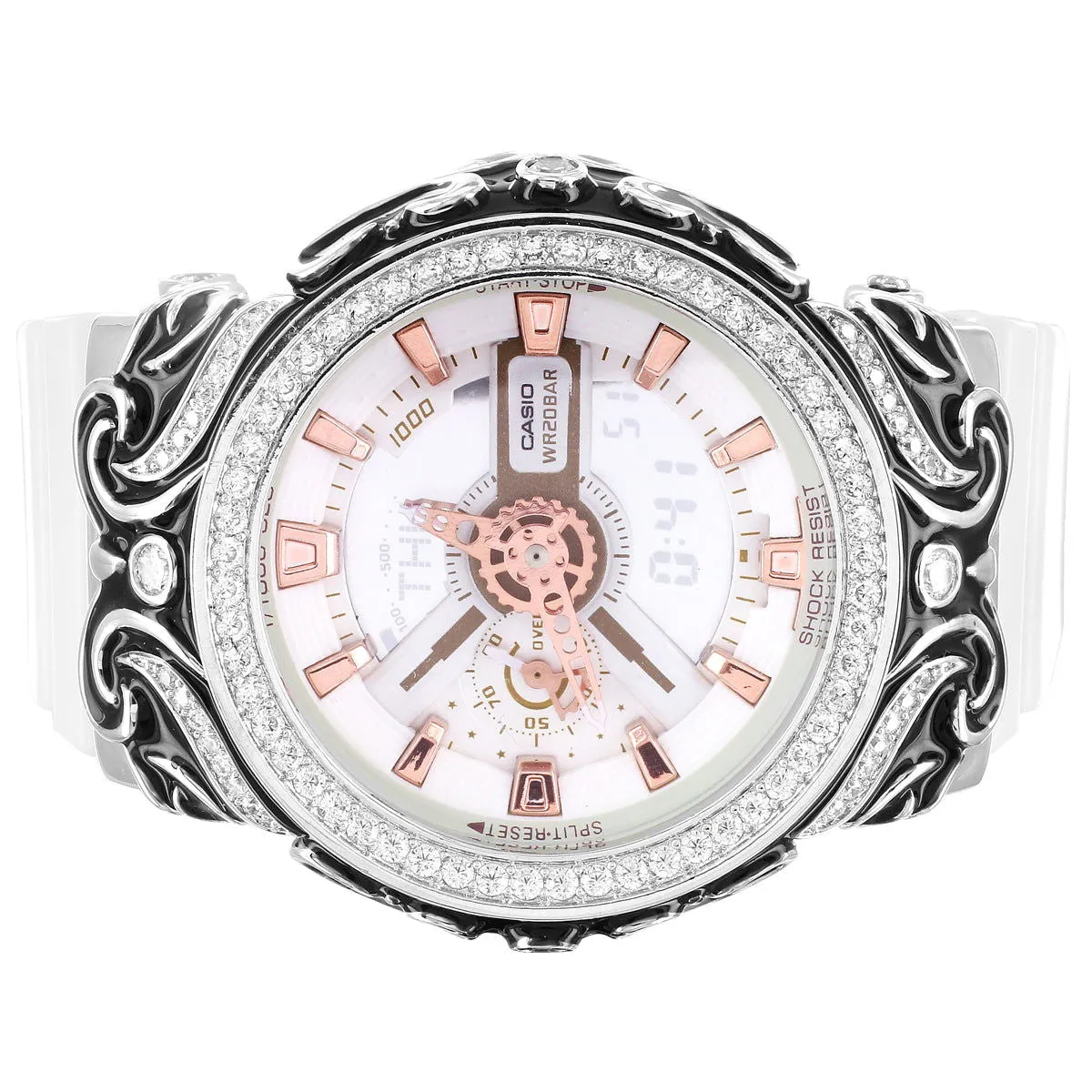 Casio G Shock GA 110LP Vintage Bezel White Resin Band Watch sold by Master Of Bling