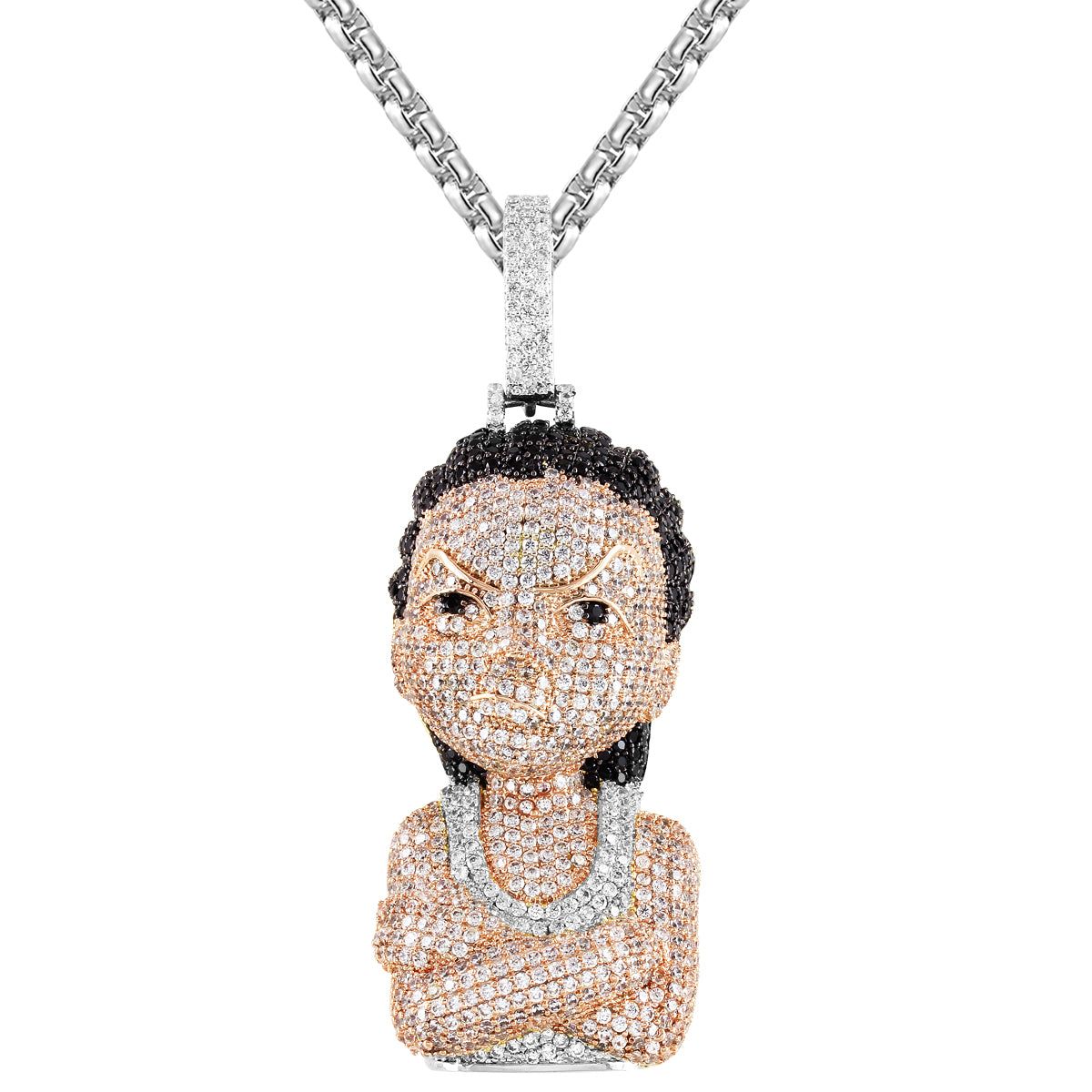 Hip Hop Gangster Comic Character Icy Mens Pendant sold by Master Of Bling