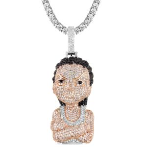 Hip Hop Gangster Comic Character Icy Mens Pendant sold by Master Of Bling