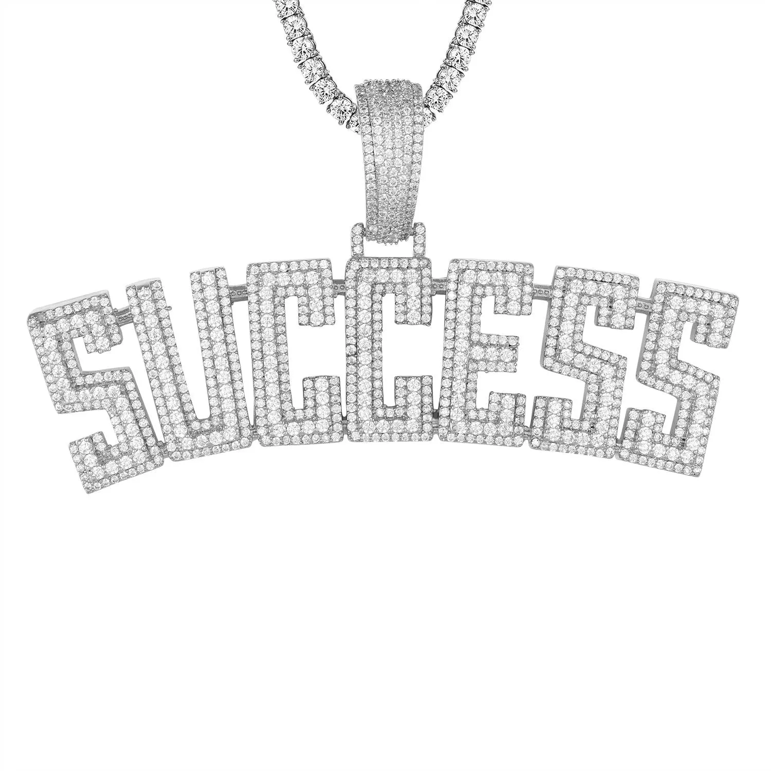 Mens Hip Hop 3D Success Double Layer Sterling Silver Pendant sold by Master Of Bling product image thumbnail 2