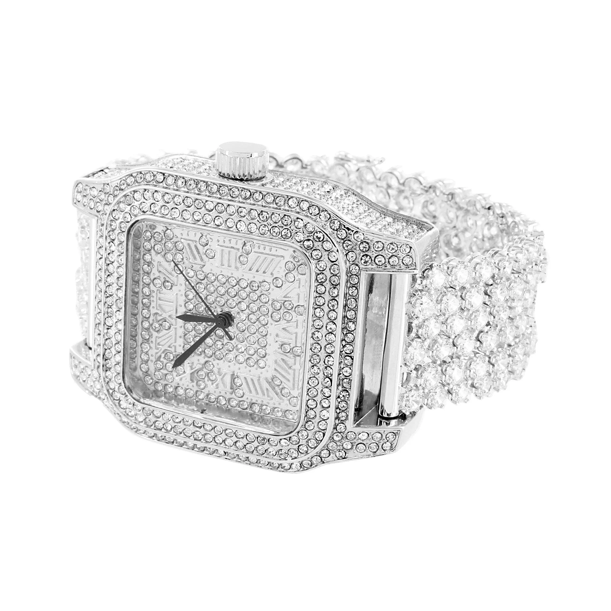 Mens White Square Watch Fully Elegant Joe Rodeo Jojo sold by Master Of Bling product image thumbnail 2