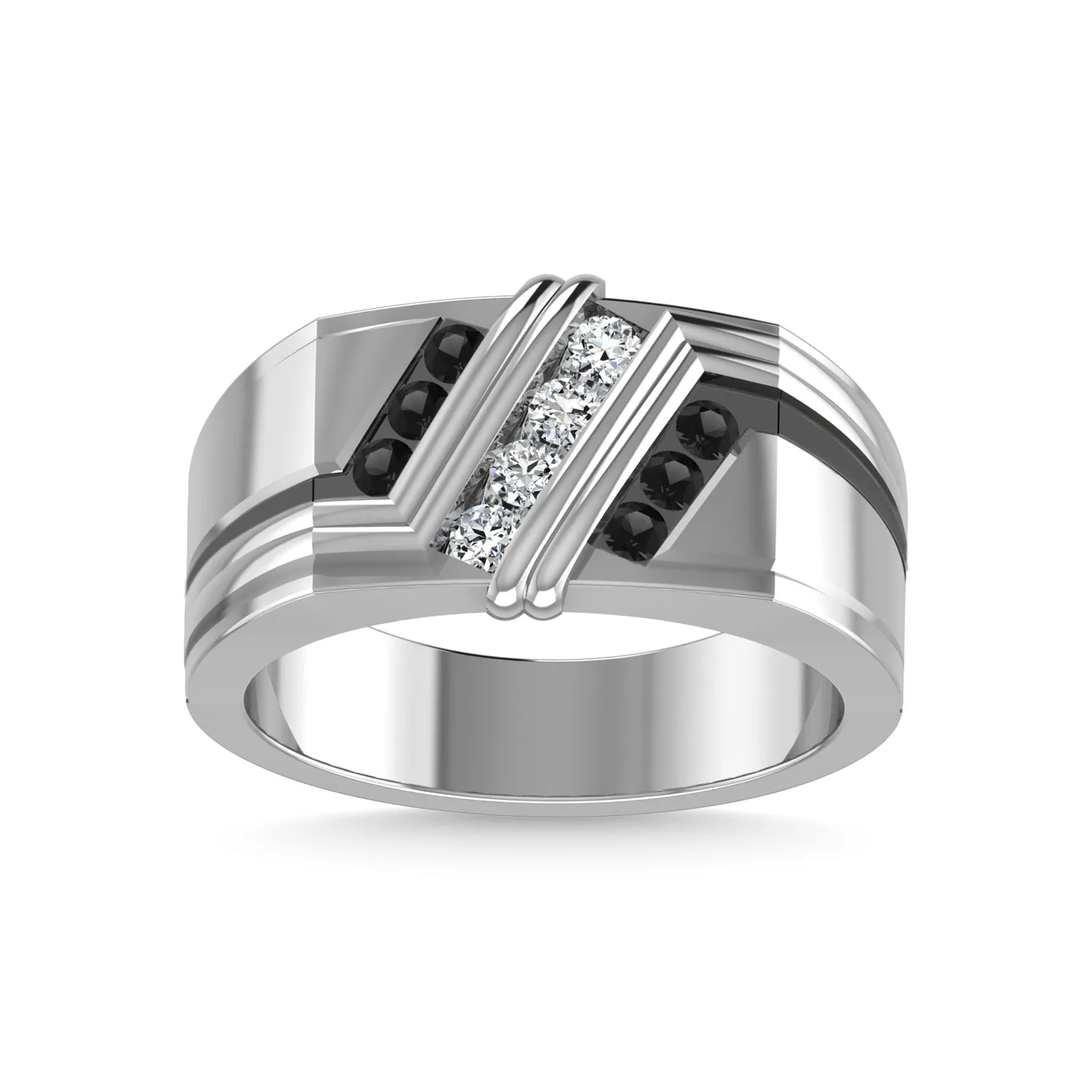 10K White Gold Diamond 1/2 Ct.Tw. Mens Ring sold by Master Of Bling