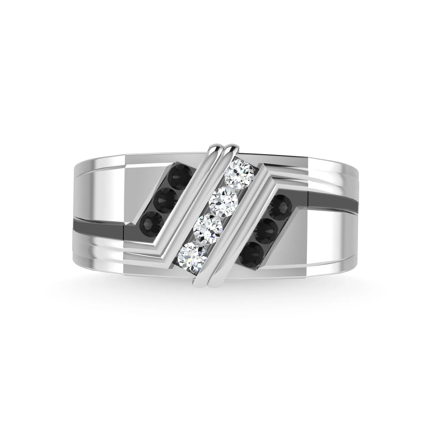 10K White Gold Diamond 1/2 Ct.Tw. Mens Ring sold by Master Of Bling product image thumbnail 2