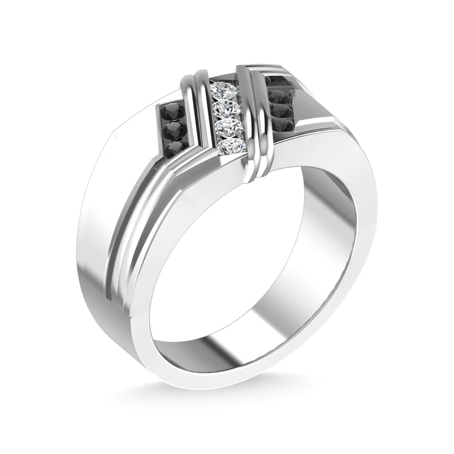 10K White Gold Diamond 1/2 Ct.Tw. Mens Ring sold by Master Of Bling product image thumbnail 3