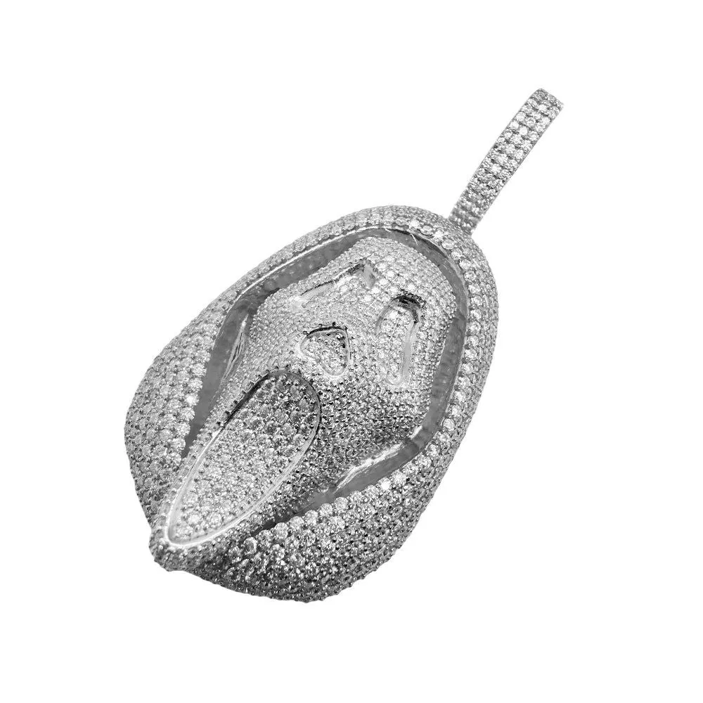 Moissanite Pendant Ghost Face Scream 925 Silver Death Custom Hip Hop sold by Master Of Bling product image thumbnail 2