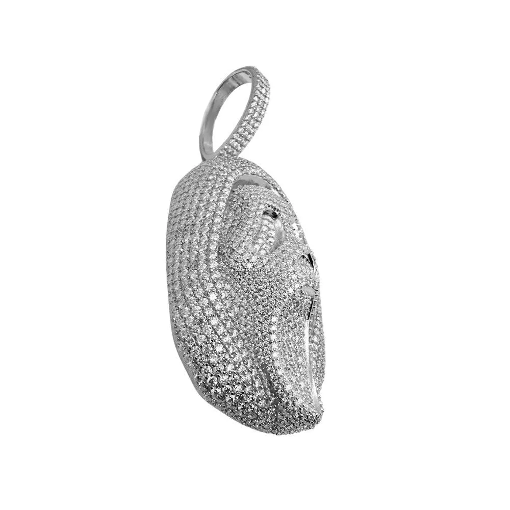 Moissanite Pendant Ghost Face Scream 925 Silver Death Custom Hip Hop sold by Master Of Bling product image thumbnail 3