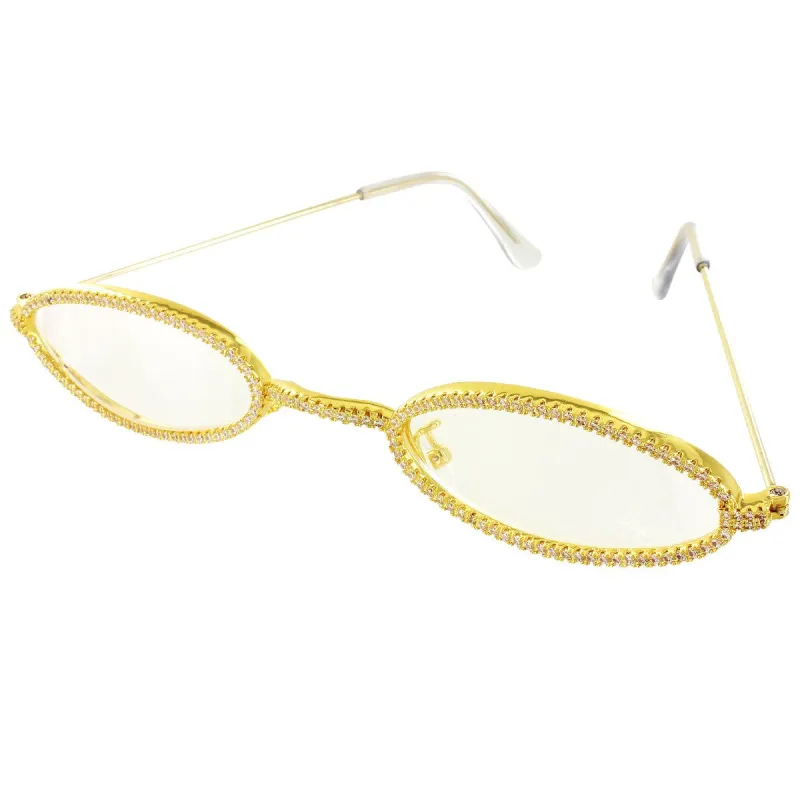 Custom Oval Shaped Hip Hop Retro Designer Sunglasses sold by Master Of Bling