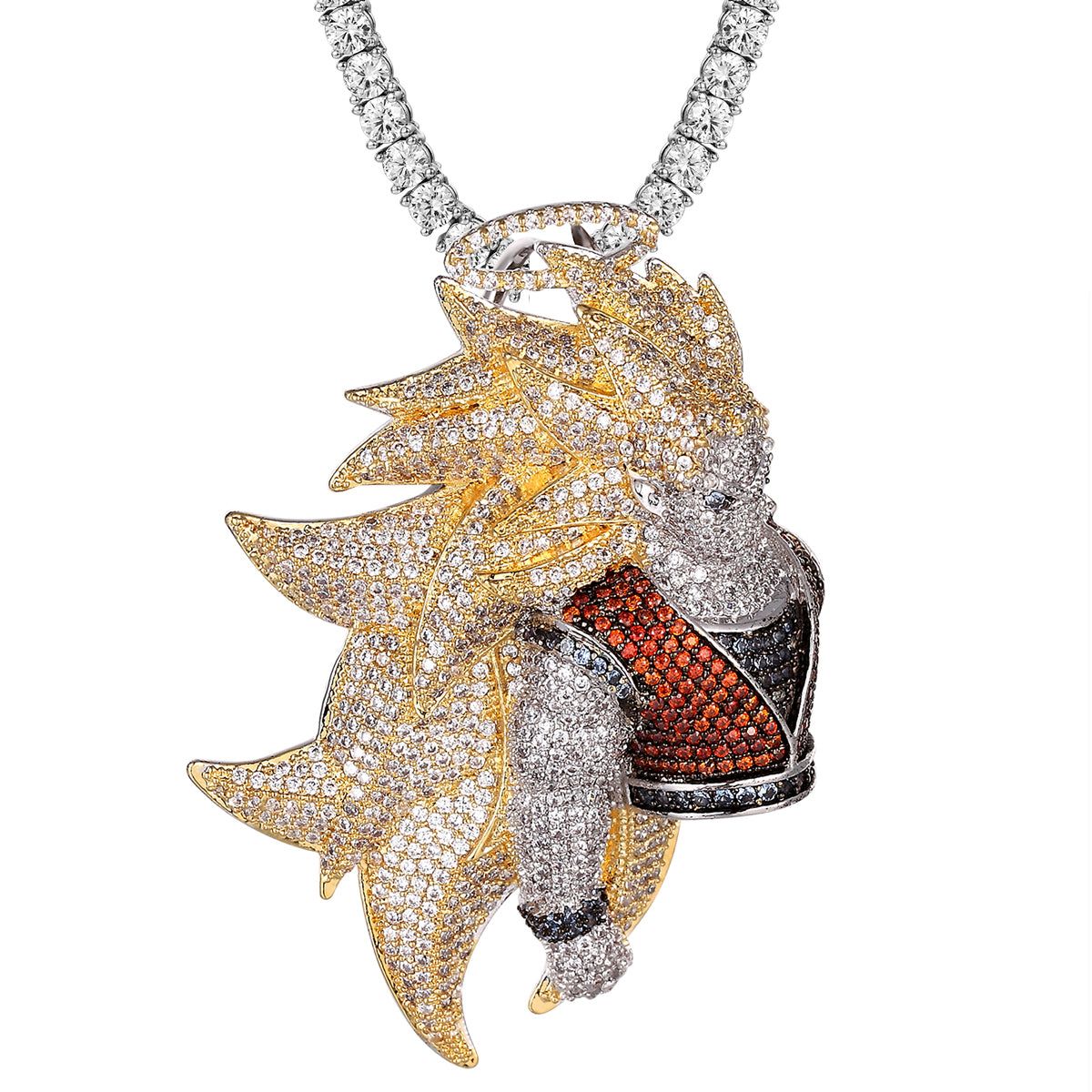 Mens Goku Vegeta Cartoon Character Custom Saiyan Pendant sold by Master Of Bling product image thumbnail 2