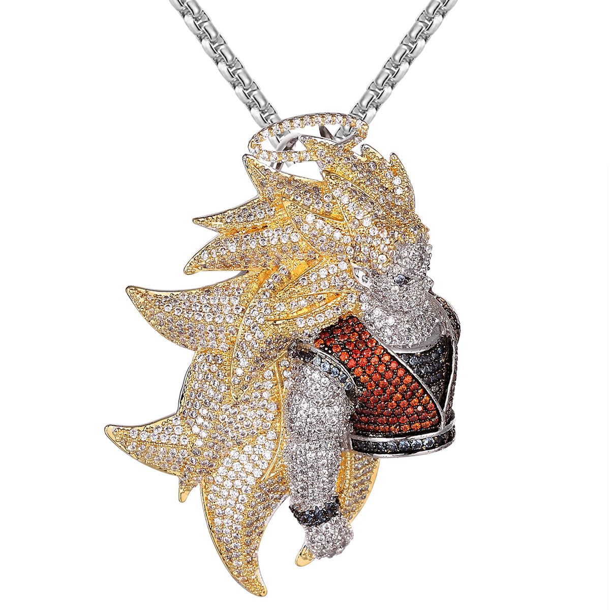 Mens Goku Vegeta Cartoon Character Custom Saiyan Pendant sold by Master Of Bling