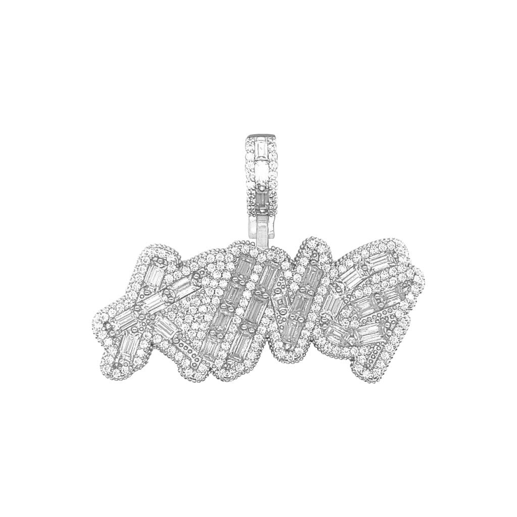 VVS Moissanite Baguette 3.08 CTW King 925 Silver Pendant sold by Master Of Bling