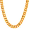 Designer Orange Enamel Stainless Steel Miami Cuban Necklace Chain sold by Master Of Bling