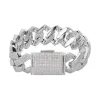 Big 22mm MOISSANITE Prong Cuban Link Bracelet 925 Silver Icy Custom sold by Master Of Bling