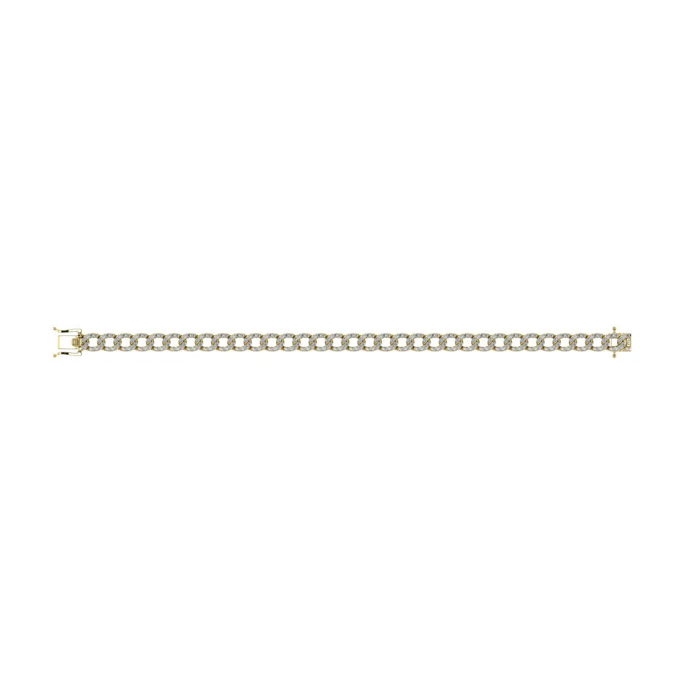 Diamond 3 1/8 Ct.Tw. Cuban Bracelets in 14K Yellow Gold sold by Master Of Bling product image thumbnail 2