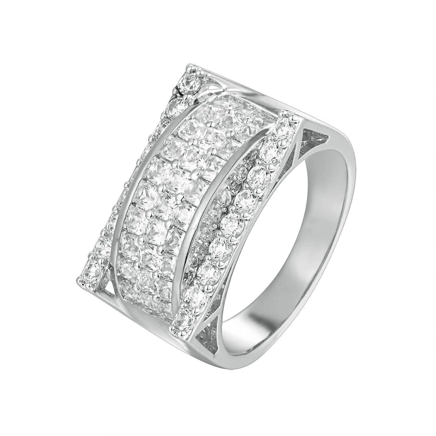 Men's 3D Solitaite Designer Baguette Ring sold by Master Of Bling