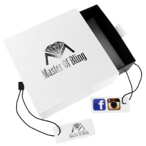 Money Secure The Bag Gold Finish Bling Rapper Charm sold by Master Of Bling