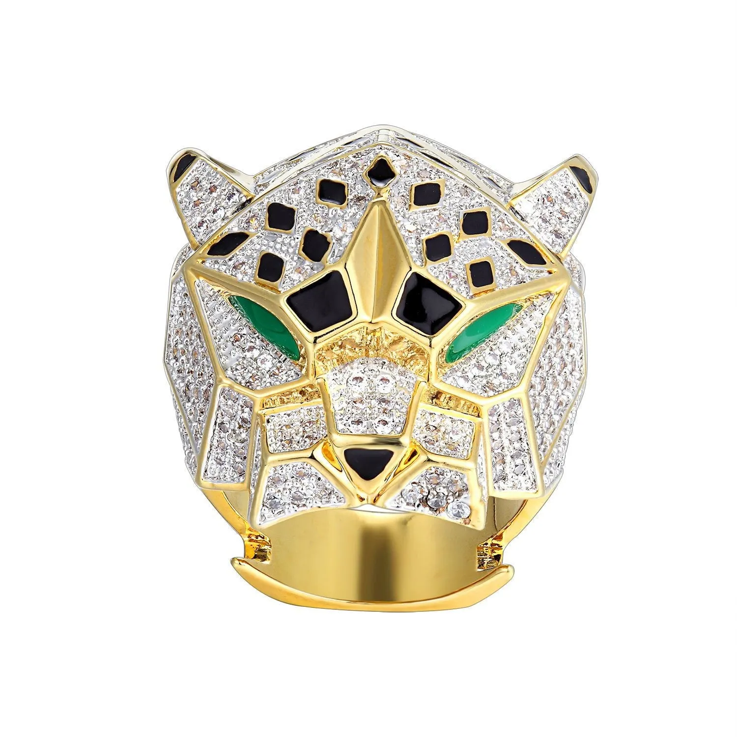 New Men's Panther Emerald Eye Designer Ring sold by Master Of Bling