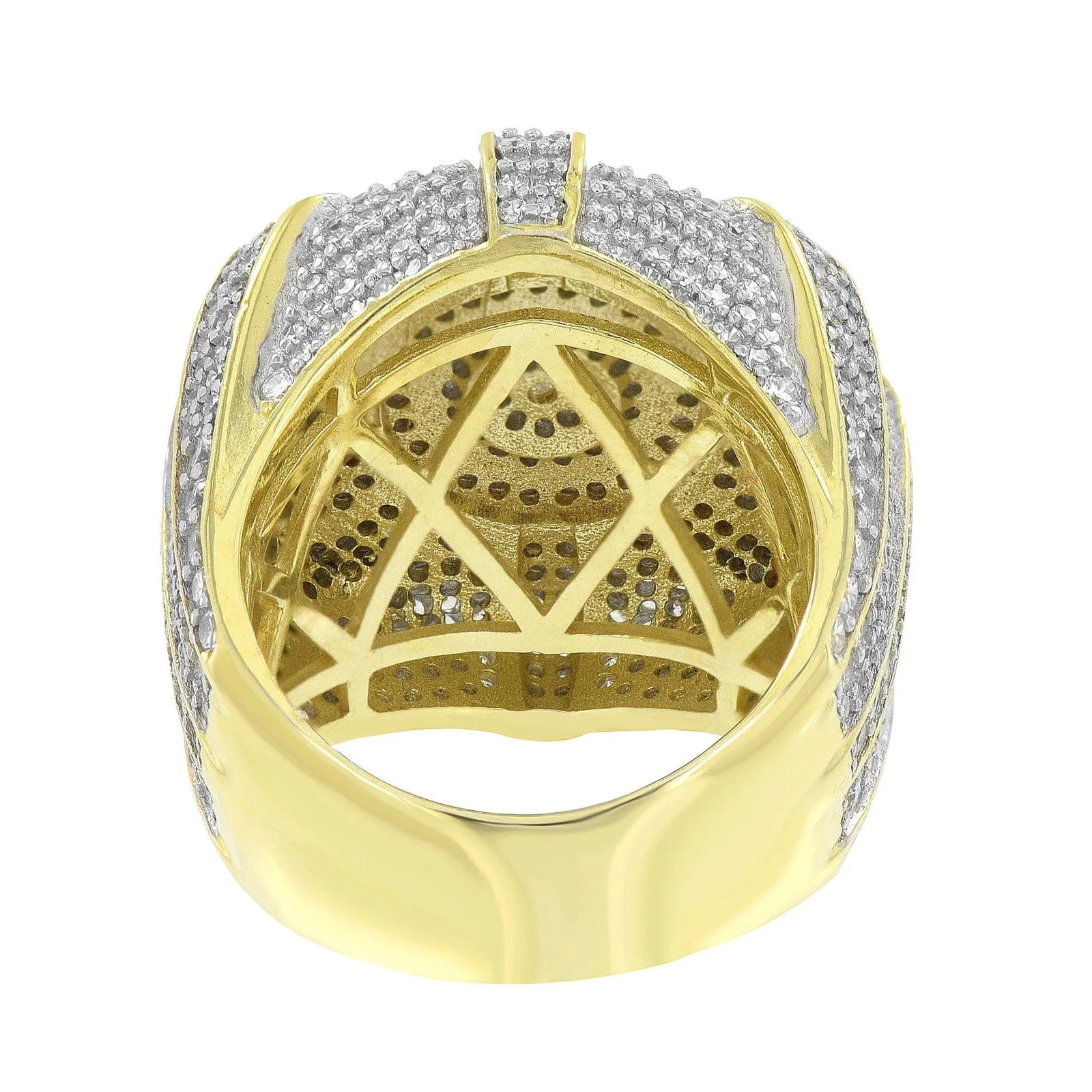 Mens Gold Finish Ring Sterling Silver Custom Designer New sold by Master Of Bling product image thumbnail 2