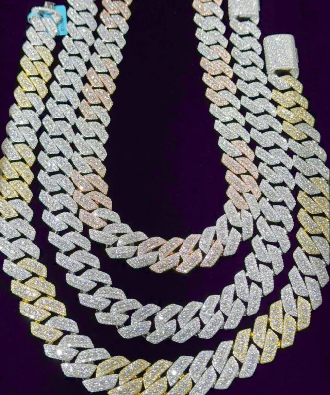 20mm Miami Cuban Moissanite Diamond Chain 22" Custom Necklace sold by Master Of Bling