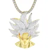 Mens Prince Goku Vegeta Bling .925 Silver Character Pendant sold by Master Of Bling