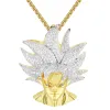 Mens Prince Goku Vegeta Bling .925 Silver Character Pendant sold by Master Of Bling