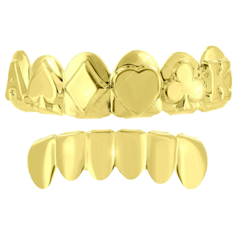 Ace Design Grillz Top Bottom Set Yellow Finish sold by Master Of Bling