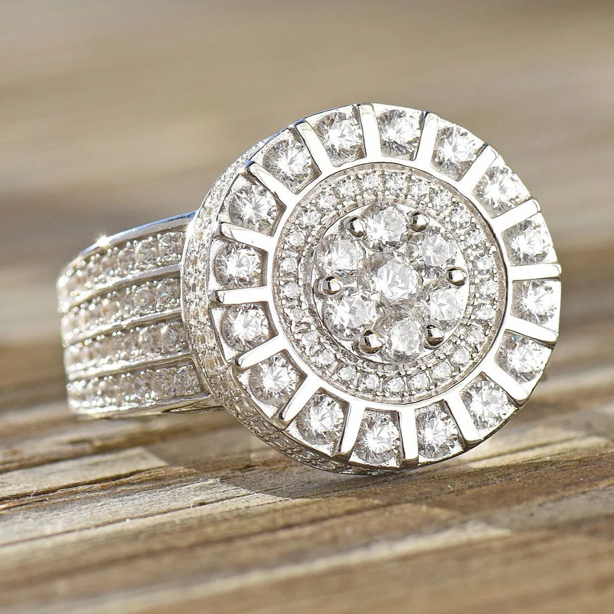 Mens Sterling Silver Ring Cluster sold by Master Of Bling product image thumbnail 2