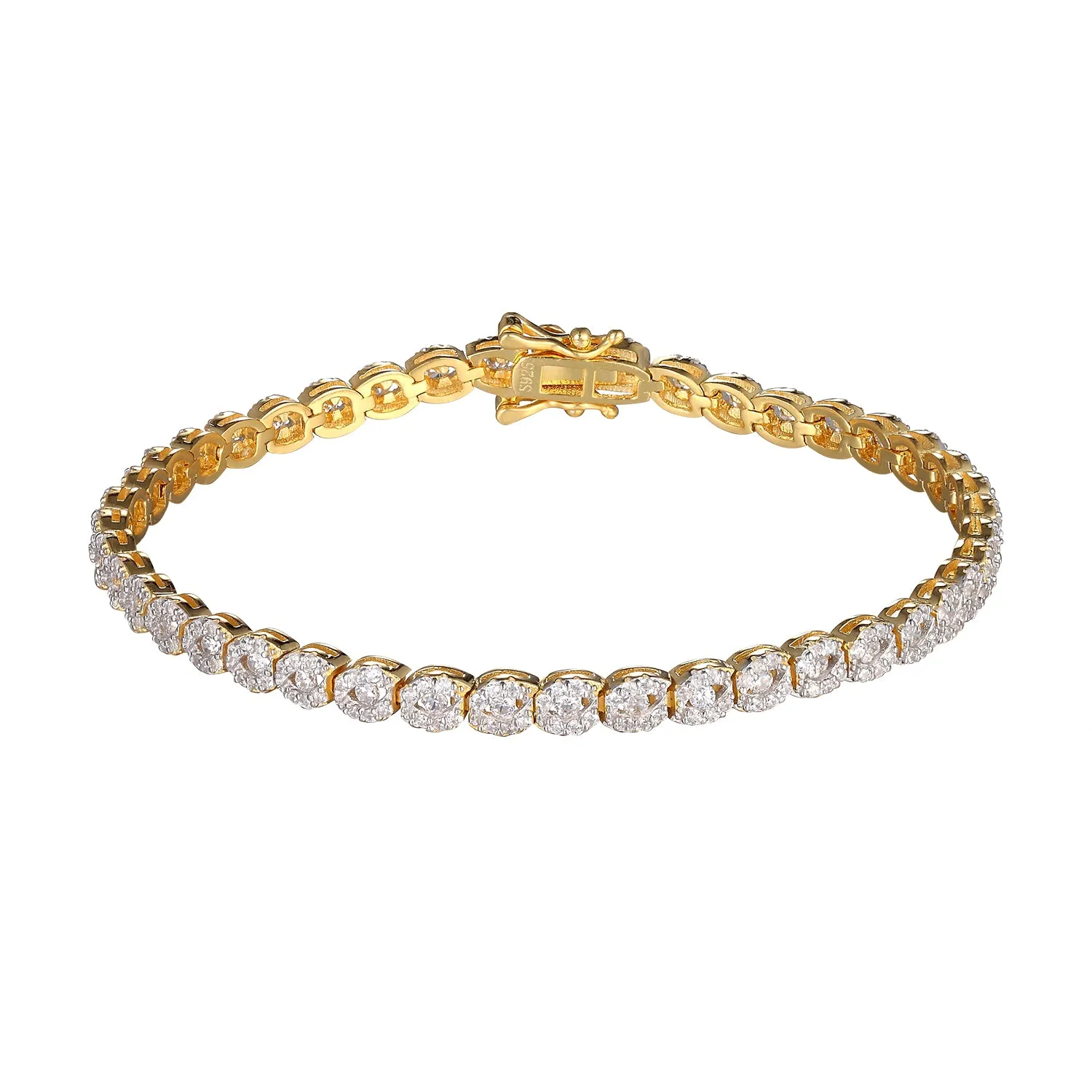 Womens Gift For Her Sterling Silver Bling Design Bracelet sold by Master Of Bling