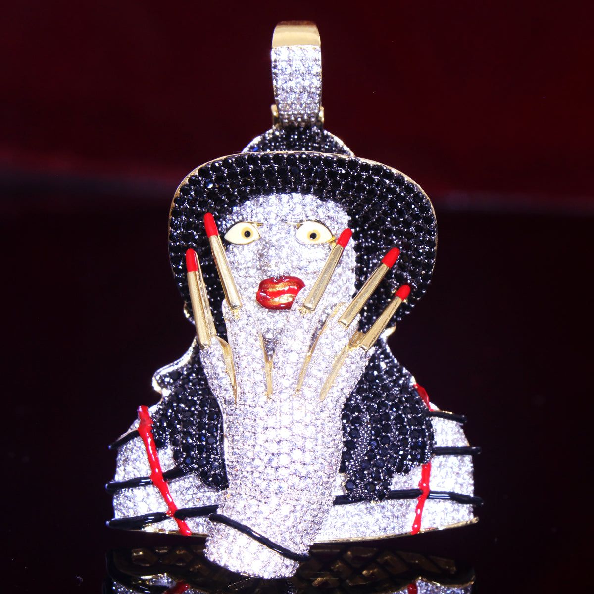 Men's Horror Character Nightmare Freddy Pendant Chain sold by Master Of Bling