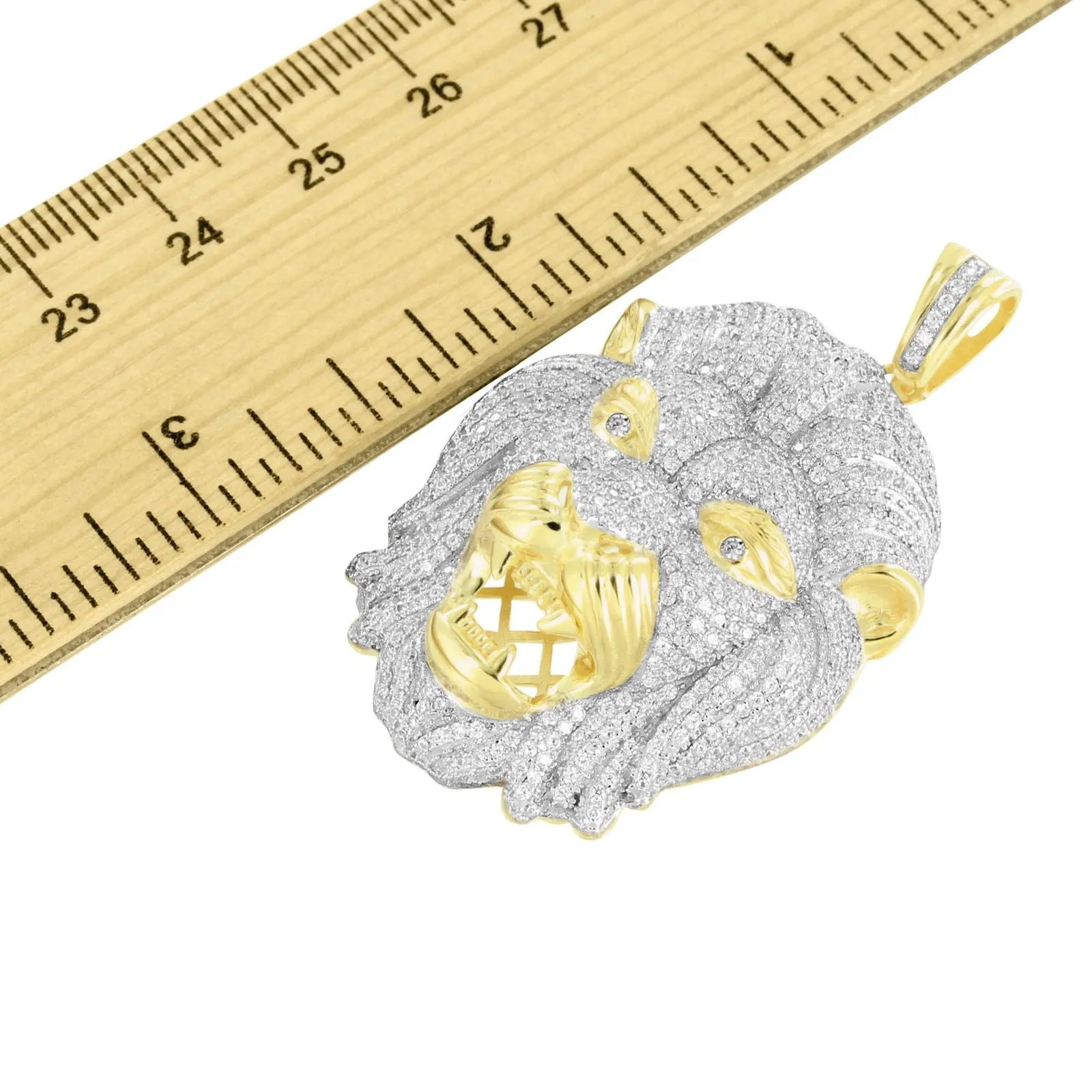 Mens Lion Pendant Fully Sterling Silver sold by Master Of Bling product image thumbnail 4