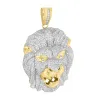 Mens Lion Pendant Fully  Sterling Silver sold by Master Of Bling