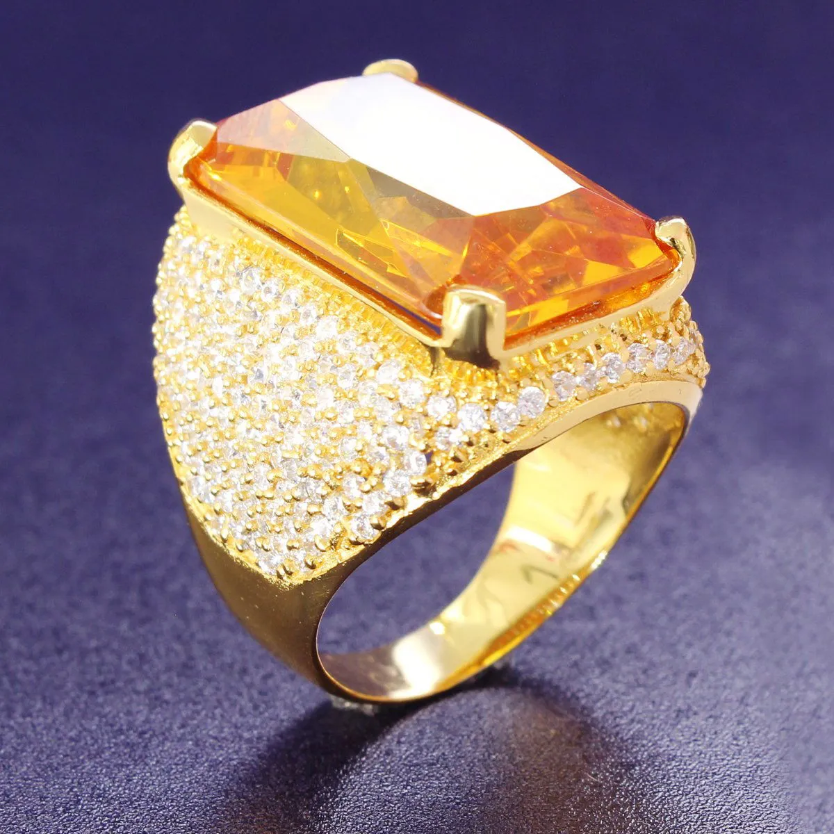 Men's Yellow Sapphire Ruby Custom Ring sold by Master Of Bling product image thumbnail 2