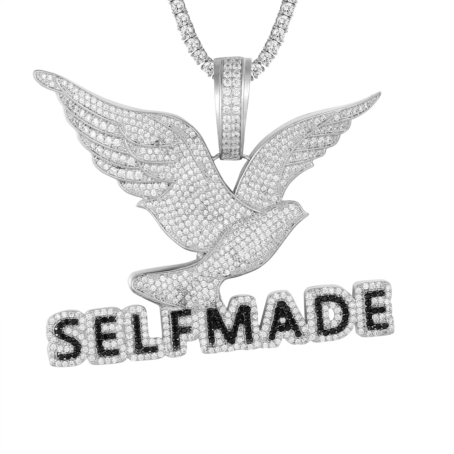 Sterling Silver Flying Bird Self Made Double Layer Pendant sold by Master Of Bling product image thumbnail 2