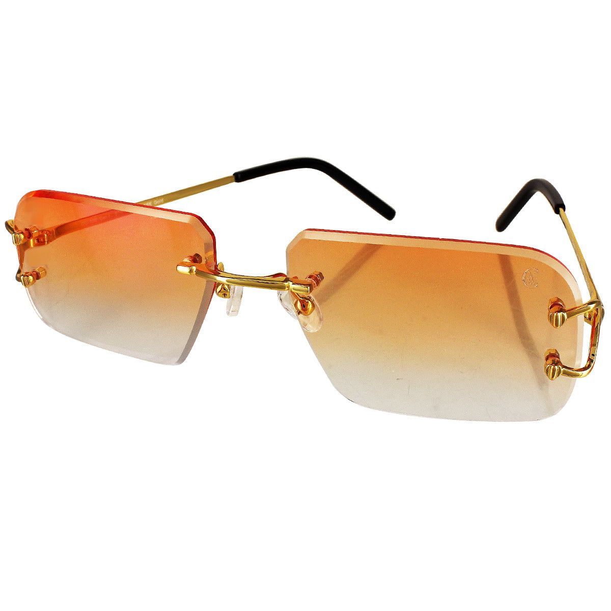 Mens Brown Lens Custom Metal Frame Designer Sunglasses sold by Master Of Bling