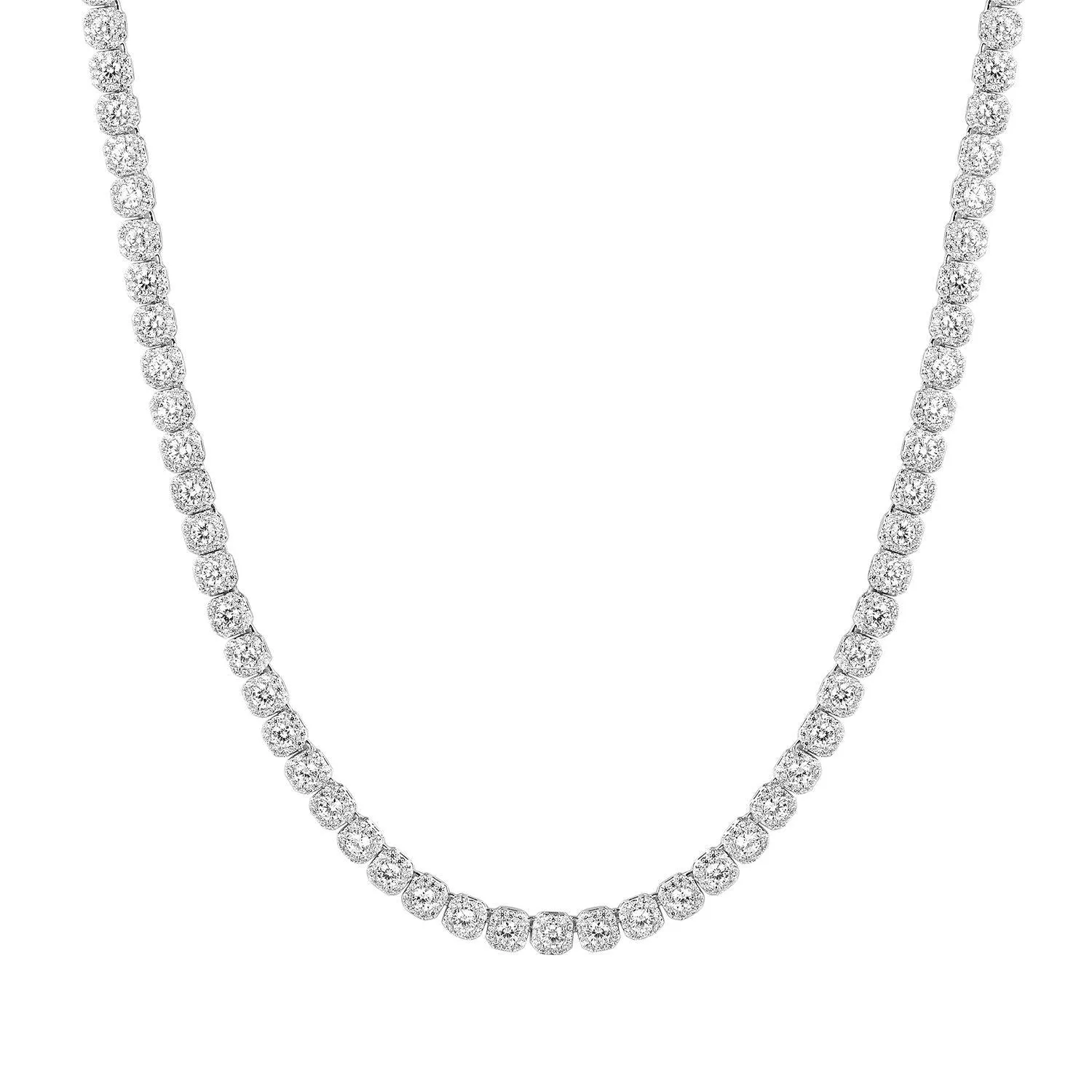 Men's New Solitaire Tennis Link Necklace sold by Master Of Bling