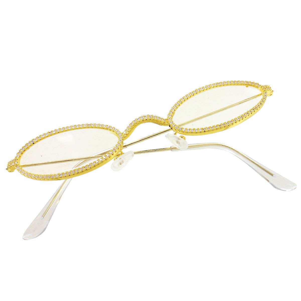 Custom Oval Shaped Hip Hop Retro Designer Sunglasses sold by Master Of Bling product image thumbnail 2