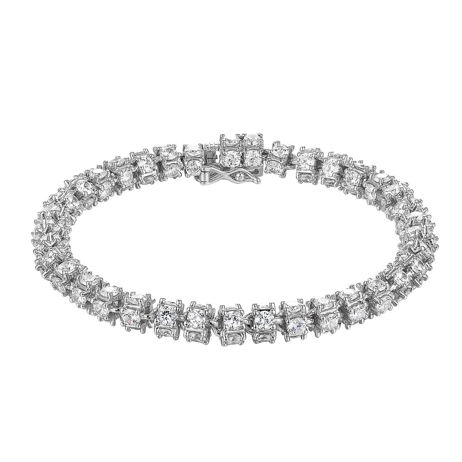 Rolo 360 Lab Diamonds Silver Finish Bracelet sold by Master Of Bling