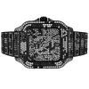 Mens Black &White Stainless Steel Roman Date Dial Automatic Watch sold by Master Of Bling